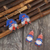 2 Pair Acrylic Gnome Earrings Royal Blue One Size