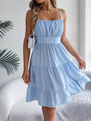 Smocked Back Tiered Cami Dress