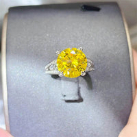 5 Carat Moissanite Ring in 925 Sterling Silver with Platinum Plating - Elegant Jewelry - Store 42