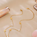 Freshwater Pearl 18K Gold-Plated Flower Necklace
