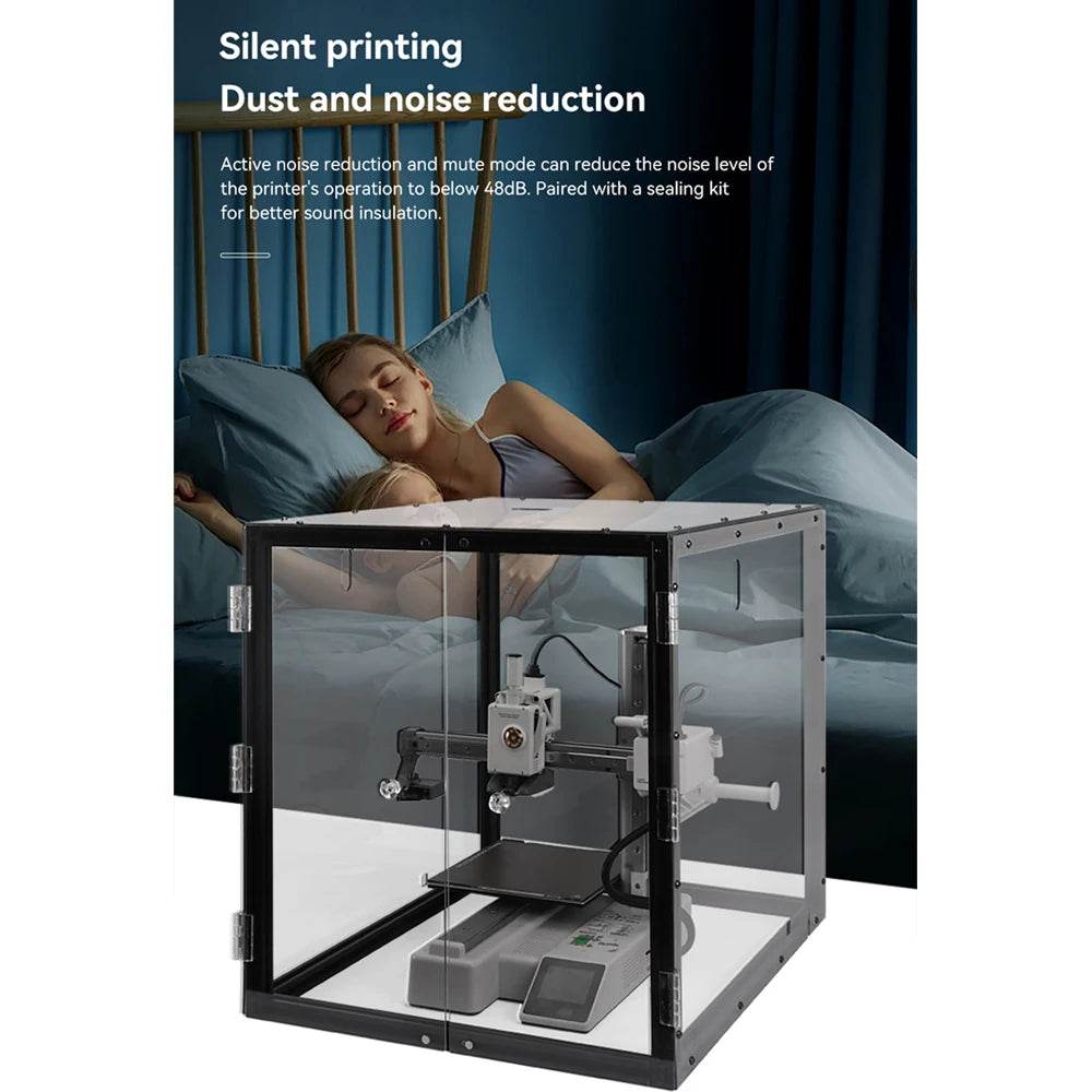 Bambu Lab A1 Mini Enclosure Kit - Clear Acrylic and PC Panel for 3D Printer Protection