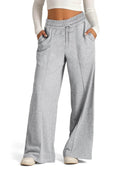 Full Size Drawstring Relaxed Fit Wide Leg Pants Plus Size - Store 42