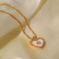 18K Gold-Plated Zircon Heart Necklace