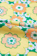 Floral Print Oversized T-Shirt with Round Neck - Soft Stretchy 95% Polyester Blend - Store 42