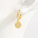 Elegant 925 Sterling Silver Zircon Earrings - 18K Gold-Plated Stylish Jewelry - Store 42
