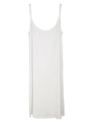Scoop Neck Mini Dress White One Size