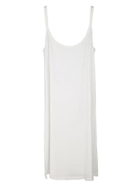 Scoop Neck Mini Dress White One Size