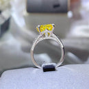 5 Carat Moissanite Ring in 925 Sterling Silver with Platinum Plating - Elegant Jewelry - Store 42