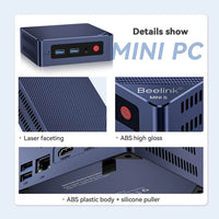 Beelink Mini S12 PC - 12th Gen Intel N95, 8GB RAM, 256GB SSD, 4K Streaming, Compact Design