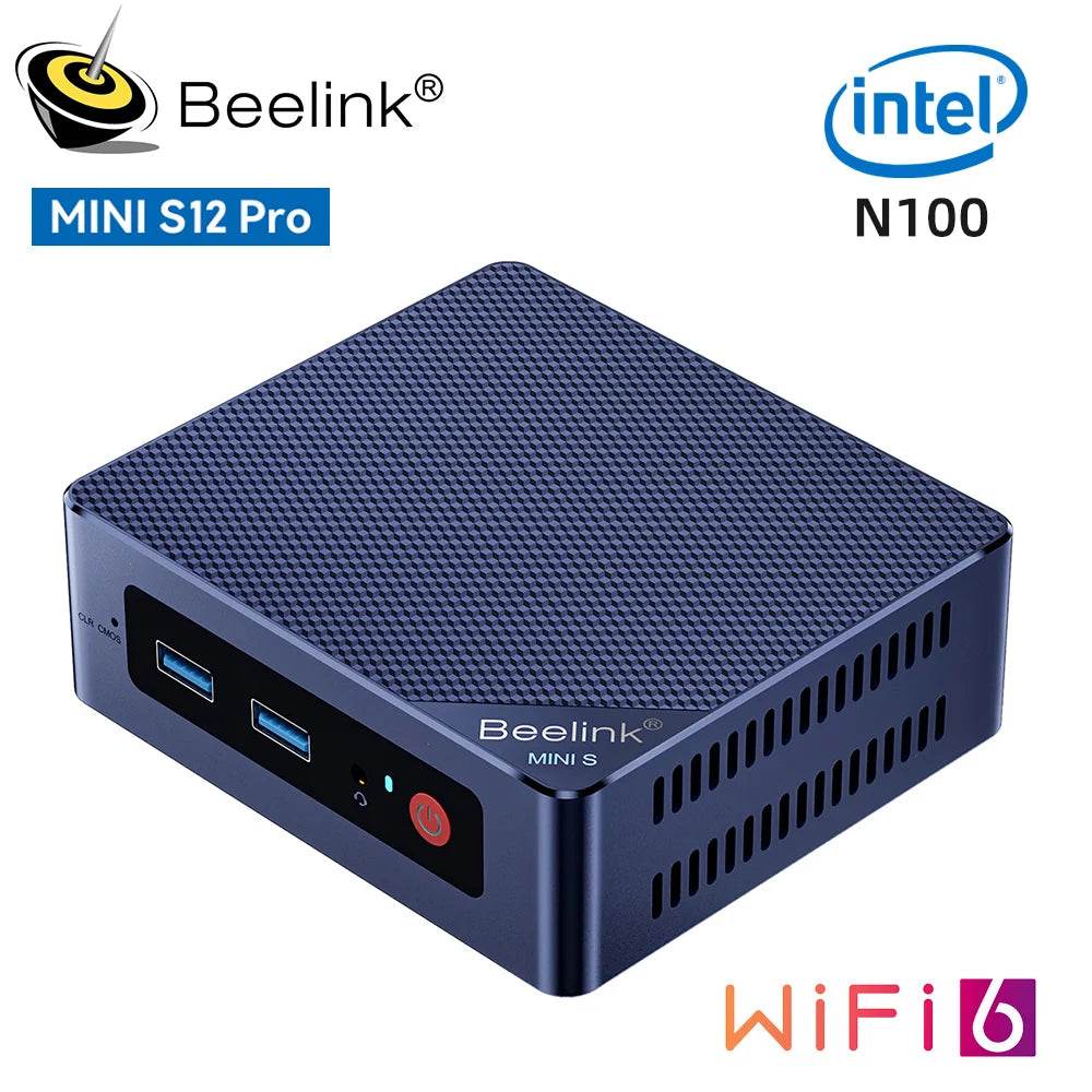 Beelink Mini S12 Pro PC | Intel N100 | 16GB RAM | 500GB Storage | Compact Desktop Solution