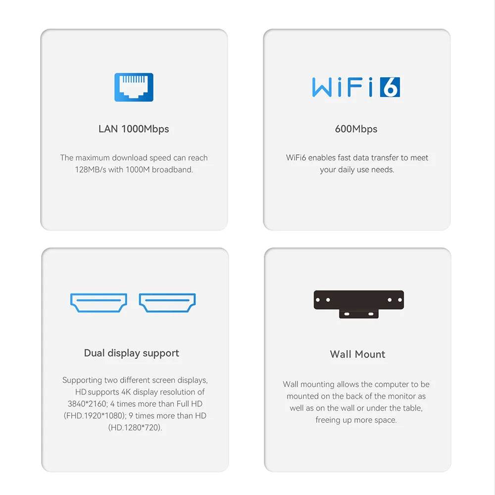 Beelink Mini S13 PC, Intel N150, 16GB DDR4 RAM, 500GB SSD, Compact Design for Home Office & Streaming