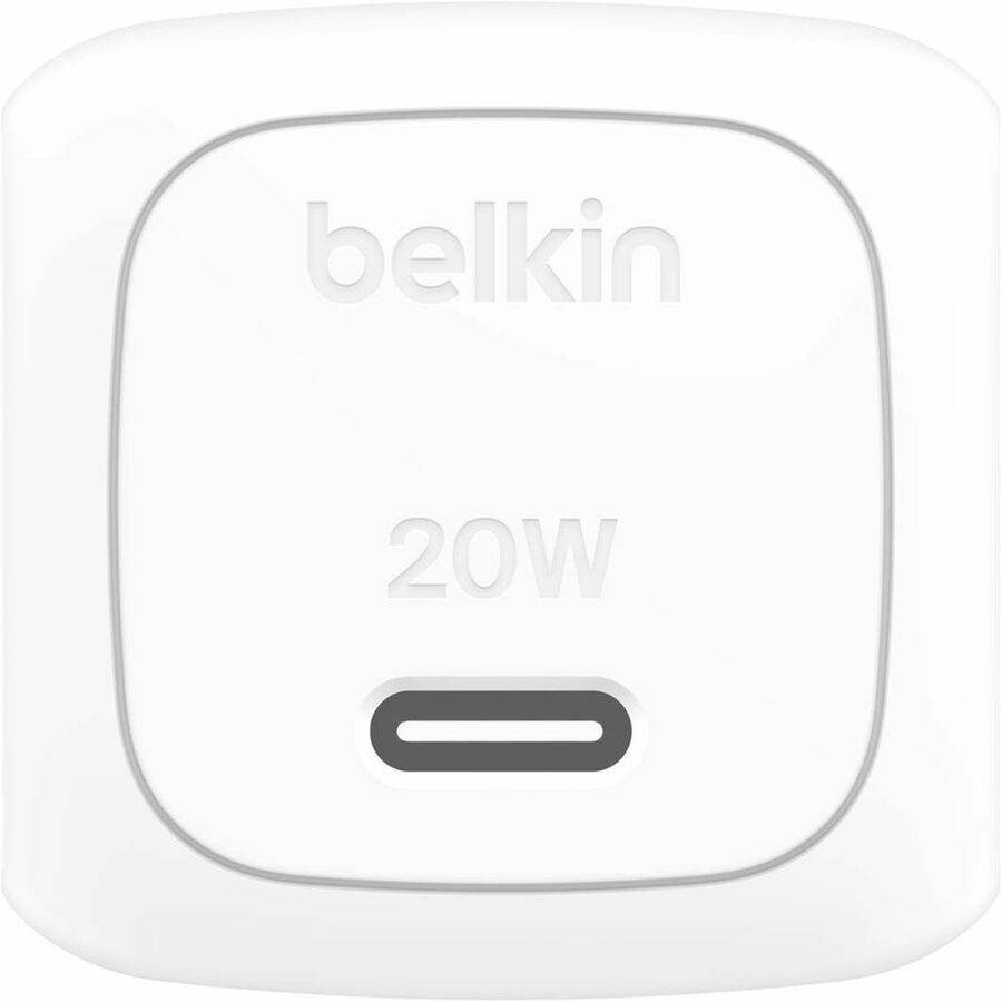 Belkin 20W USB-C Wall Charger - Fast Charging for iPhone 15 Pro, Galaxy S23, Compact Design