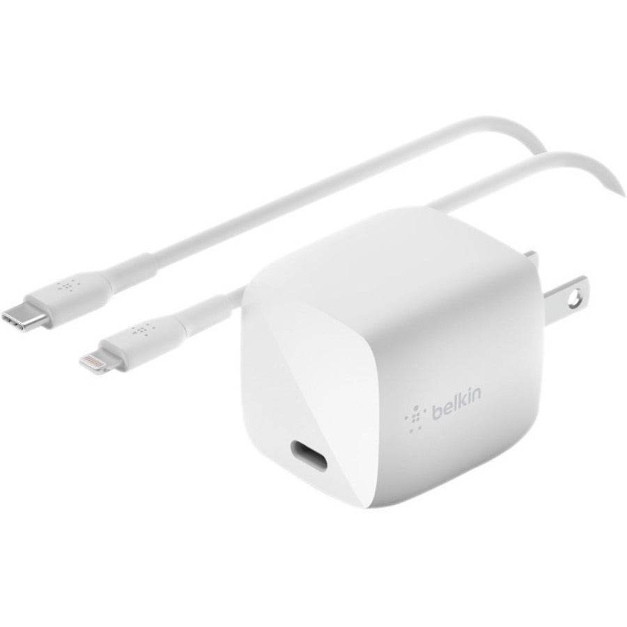 Belkin 30W GaN USB-C Charger with Cable - Ultra Compact, Fast Charging for MacBook, iPhone & More