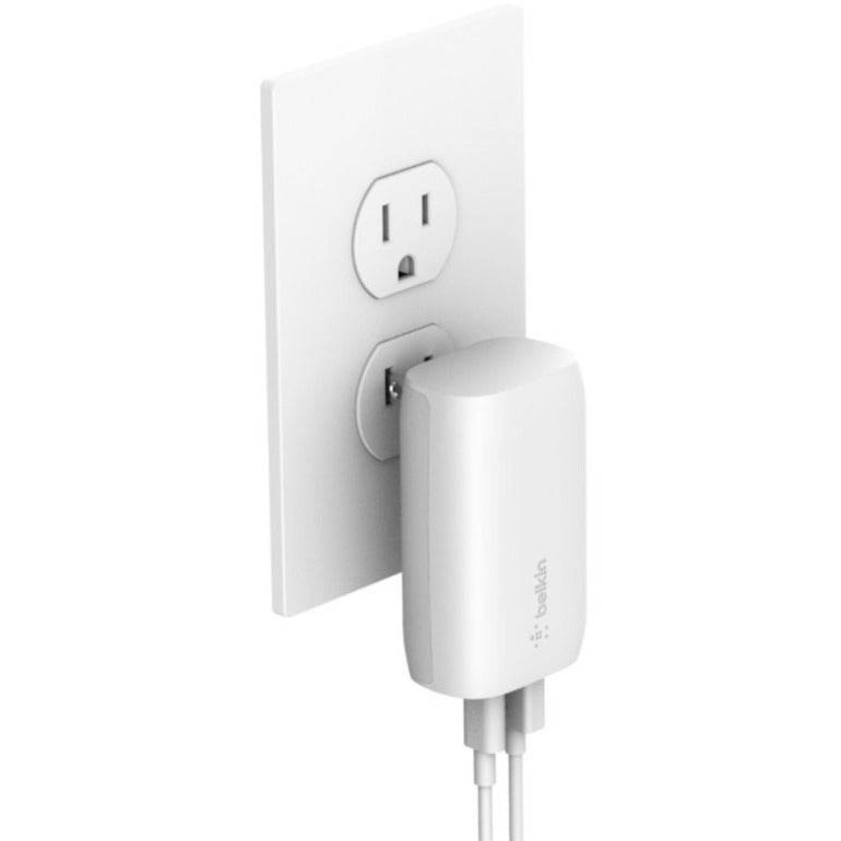 Belkin 37W Dual USB-C & USB-A Wall Charger - Fast Charge for iPhone & Samsung Devices - Store 42