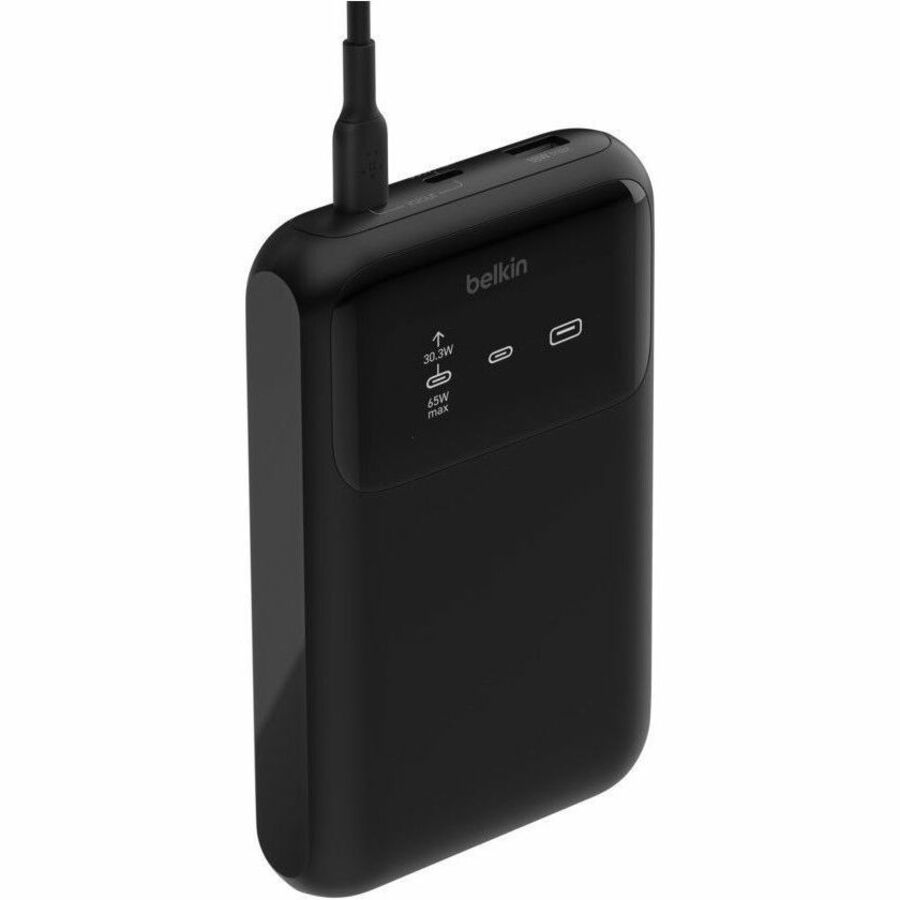 Belkin 65W 3-Port USB-C Power Bank 20K mAh - Laptop Charger with Full Color Display