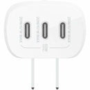 Belkin 67W 3-Port Fast Charging USB-C Wall Charger - White - Compact Design, Overcharge Protection - Store 42