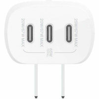Belkin 67W 3-Port Fast Charging USB-C Wall Charger - White - Compact Design, Overcharge Protection - Store 42