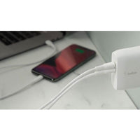 Belkin 68W BoostCharge GaN Fast Charger with Dual USB-C Ports & 6.6ft Cable - Compact & Efficient - Store 42