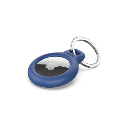 Belkin AirTag Secure Holder Key Ring - Blue Twist Lock Design with Scratch Protection