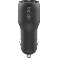 Belkin BoostCharge 24W Dual Port Car Charger - Fast Charge 2 Devices Simultaneously - Store 42