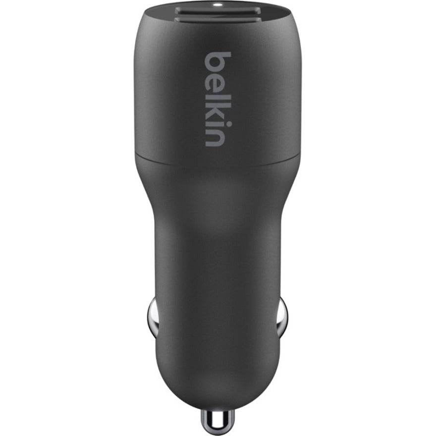 Belkin BoostCharge 24W Dual Port Car Charger - Fast Charge 2 Devices Simultaneously - Store 42