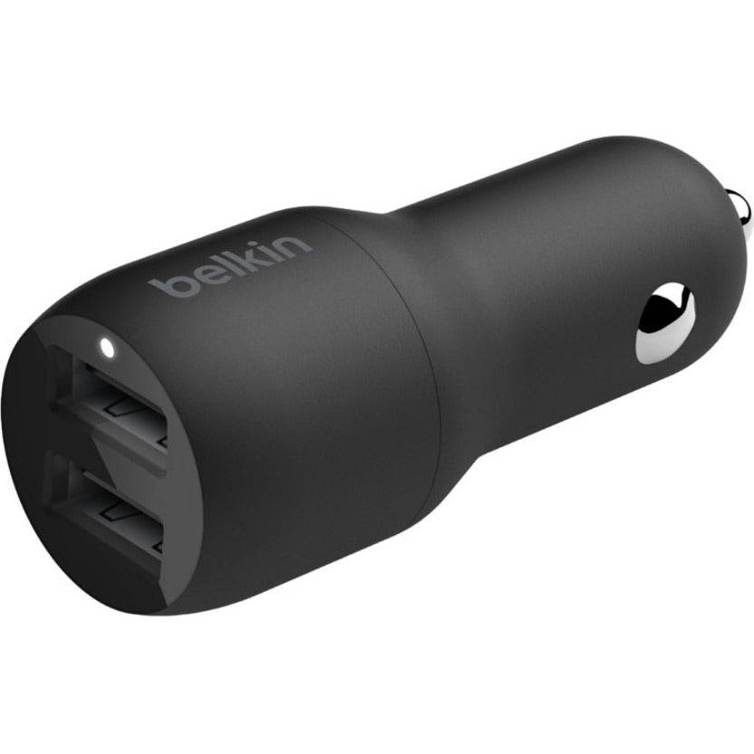 Belkin BoostCharge 24W Dual Port Car Charger - Fast Charge 2 Devices Simultaneously - Store 42