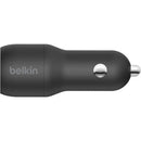 Belkin BoostCharge 24W Dual Port Car Charger - Fast Charge 2 Devices Simultaneously - Store 42