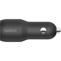 Belkin BoostCharge 24W Dual Port Car Charger - Fast Charge 2 Devices Simultaneously - Store 42