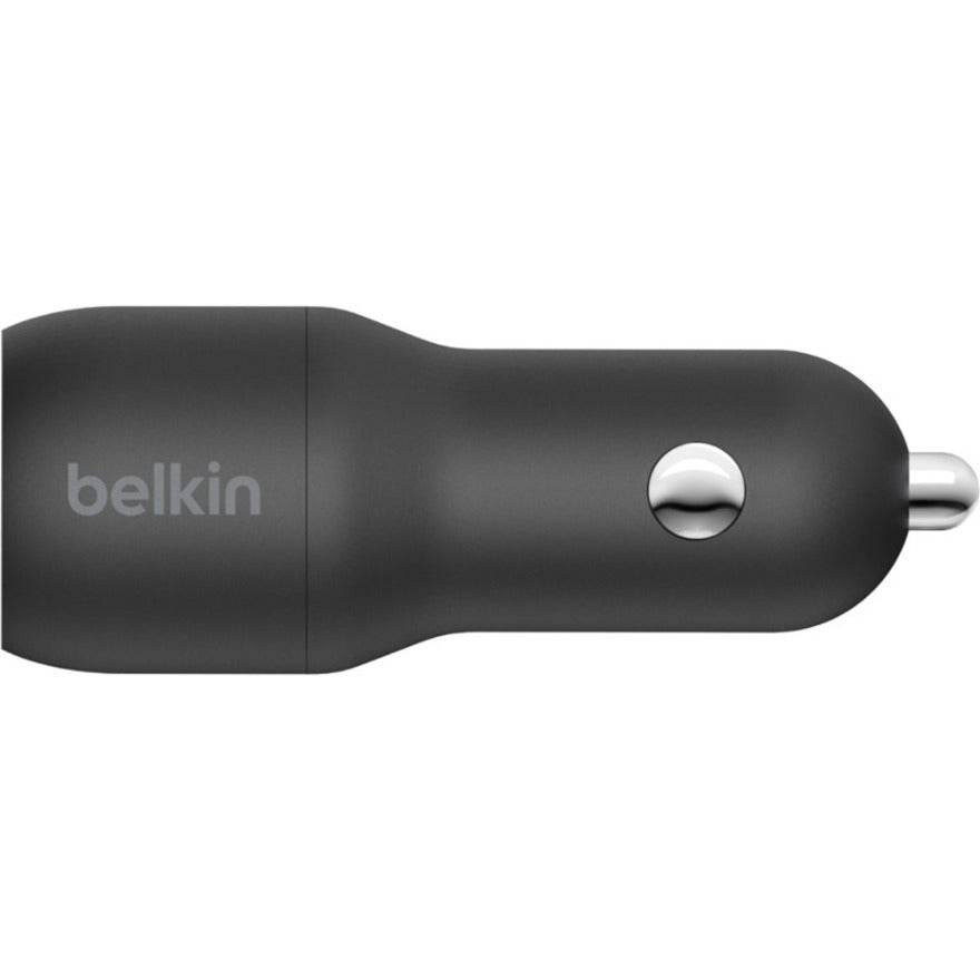 Belkin BoostCharge 24W Dual Port Car Charger - Fast Charge 2 Devices Simultaneously - Store 42