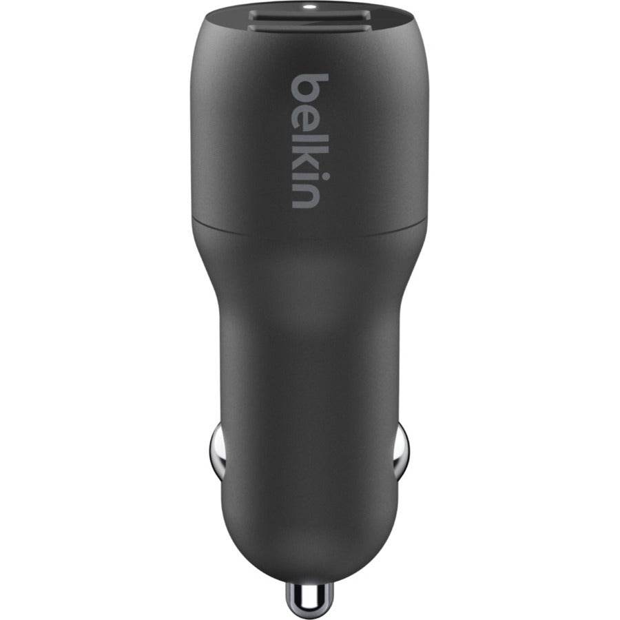 Belkin BoostCharge 24W Dual USB Car Charger with 1M Lightning Cable - Fast Charging on the Go - Store 42