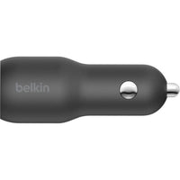 Belkin BoostCharge 37W Dual Car Charger - 25W USB-C & 12W USB-A Ports, Includes USB-C to Lightning Cable - Store 42