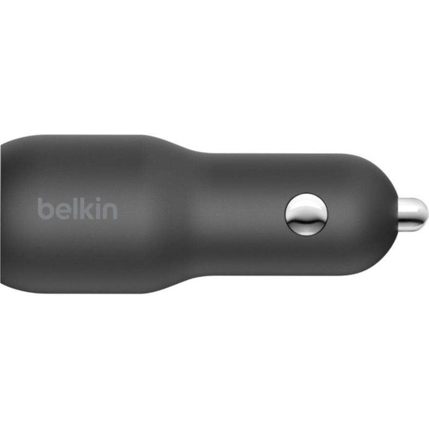 Belkin BoostCharge 37W Dual Car Charger - 25W USB-C & 12W USB-A Ports, Includes USB-C to Lightning Cable - Store 42