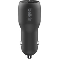 Belkin BoostCharge 37W Dual Car Charger - 25W USB-C & 12W USB-A Ports, Includes USB-C to Lightning Cable - Store 42