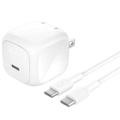 Belkin Nova 45W USB PD Fast Charge 1M White USB-C Cable for Efficient Power Delivery