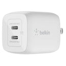 Belkin NovaTech 45W Dual USB-C GaN Wall Charger with 2M USB-C to USB-C Cable, White - Store 42