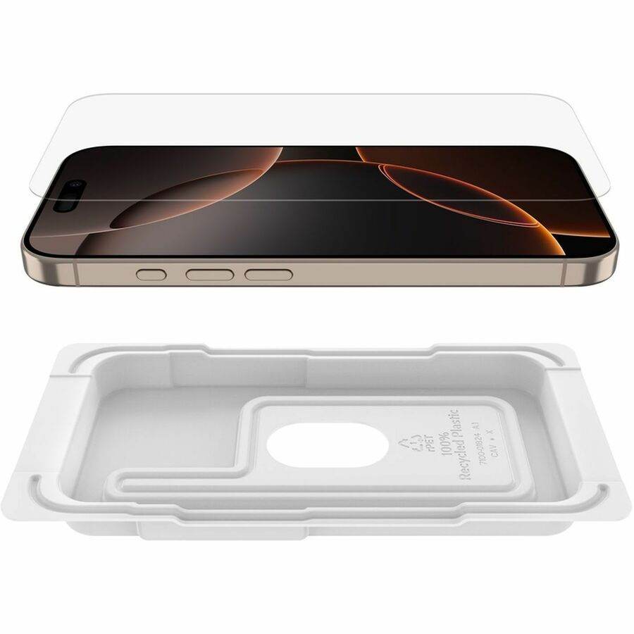 Belkin UltraGlass 2 Screen Protector for iPhone 16 Pro - 2.7X Stronger, Clear, Antimicrobial - Store 42