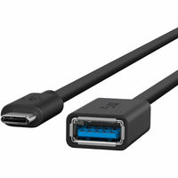 Belkin USB-C to USB-A Adapter, 5Gbps Data Transfer, 3A Charging, Reversible Connector, Black - Store 42