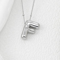 Copper Bubble Letter Pendant Necklace Style F One Size