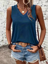 V-Neck Tank Dark Blue