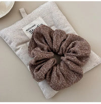 3-Piece Ruched Heathered Elastic Hair Scrunchy