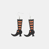 Alloy Wooden Boots Earrings Black One Size