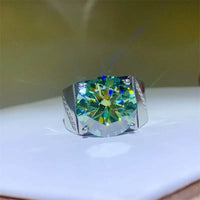 10 Carat Moissanite 925 Sterling Silver Signet Ring - Store 42