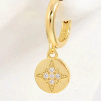 Elegant 925 Sterling Silver Zircon Earrings - 18K Gold-Plated Stylish Jewelry - Store 42