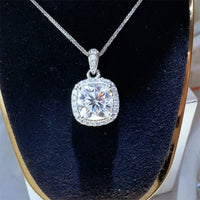 5 Carat Moissanite 925 Sterling Silver Necklace Transparent One Size
