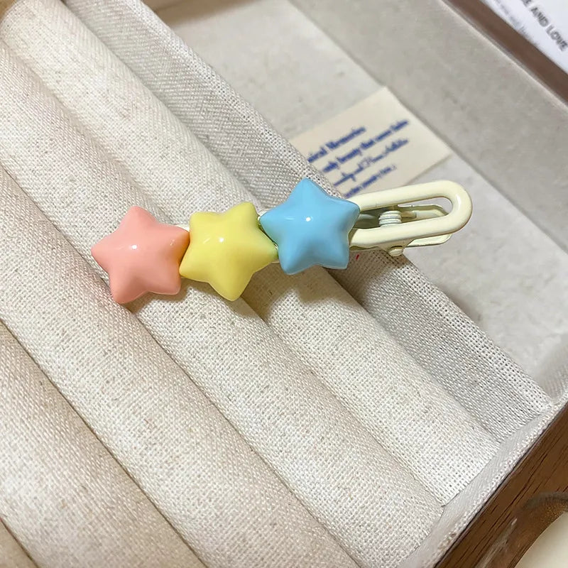 4-Piece Star Acrylic Hair Pins Set - Lightweight, Stylish Hair Accessories for Effortless Looks