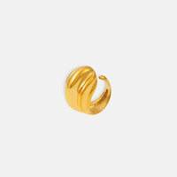 Elegant 18K Gold-Plated Titanium Steel Open Ring - Chic Accessory for Stylish Outfits - Store 42