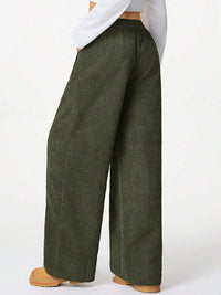 Drawstring Wide Leg Pants