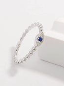 Elegant 925 Sterling Silver Zircon Ring - Platinum-Plated Jewelry for Stunning Style - Store 42