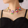 18K Gold-Plated Bead Charm Necklace Multicolor One Size
