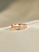 18K Gold-Plated 925 Sterling Silver Inlaid Zircon Ring with Elegant Design – Exquisite Jewelry Gift - Store 42